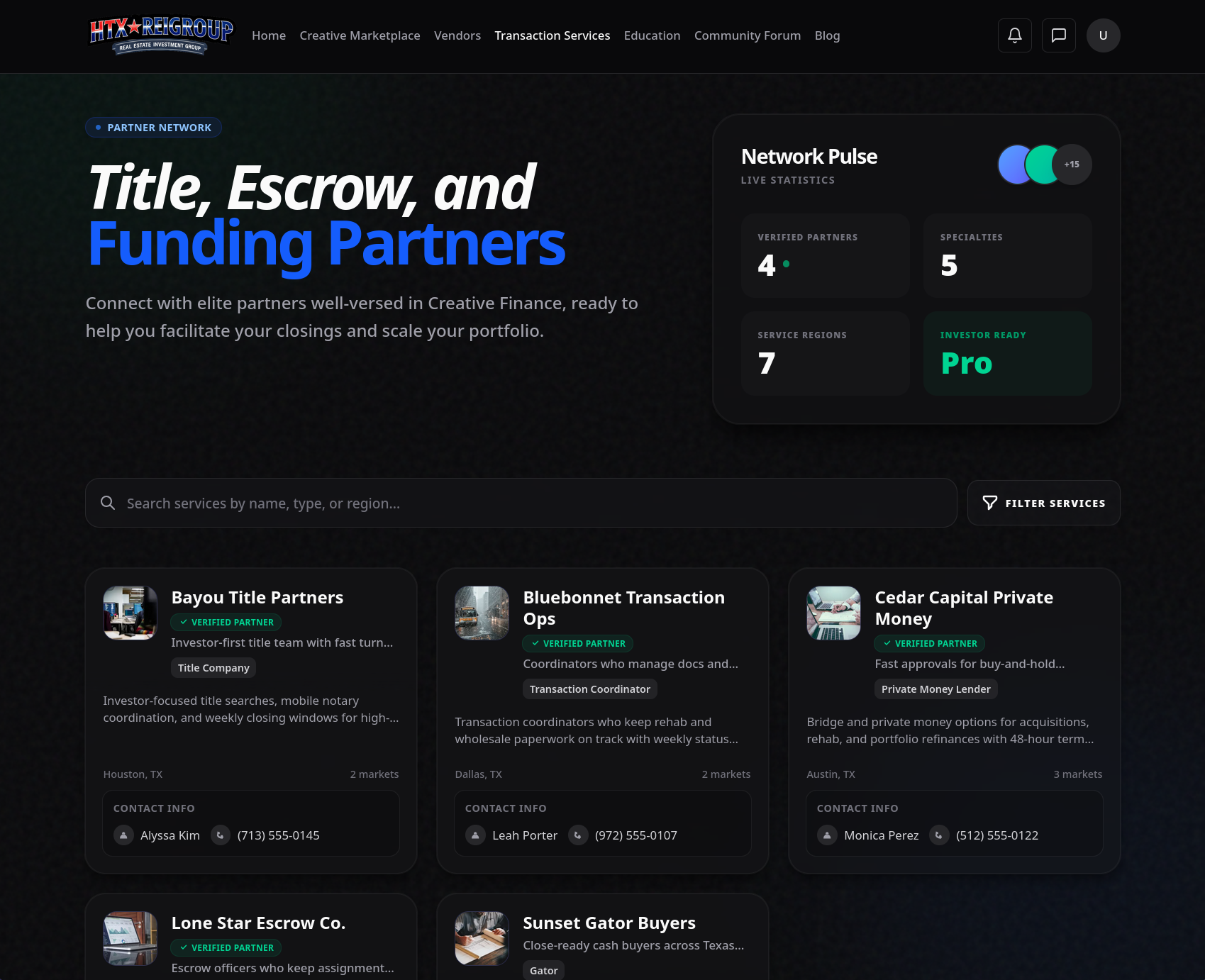 Transaction Services